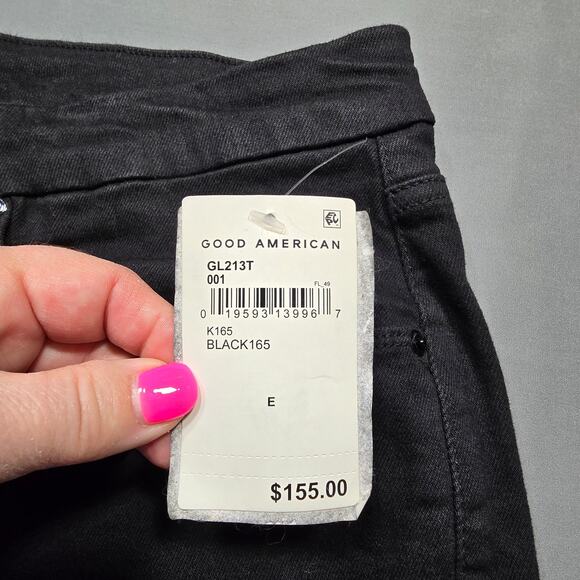 Good American Good Legs Skinny Sculpting Jeans Womens Plus Size 28 Black Stretch - Picture 5 of 14